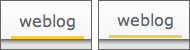“in one case the colored tab line sits neatly on the title box’s border, in the other case it hovers a pixel above it”