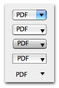 Quite a selection: rounded, square, square textured, shadowless square, and borderless pulldown menus